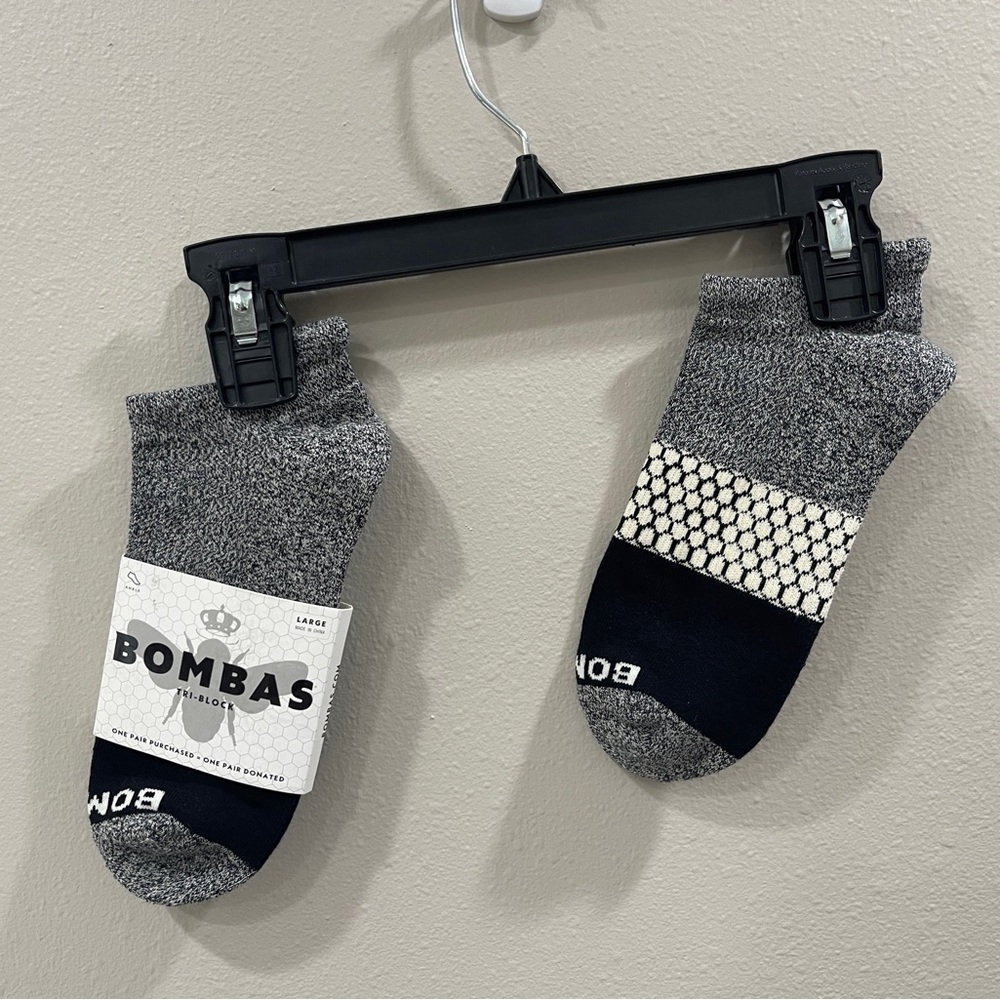 Bombas Ankle socks large Gray/Black